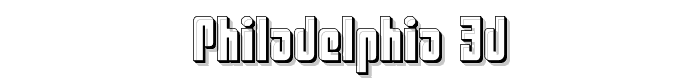 Philadelphia 3D font
